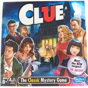 NEW Clue Game The Classic Mystery Game Suspect Dr. Orchid by Hasbro Gaming